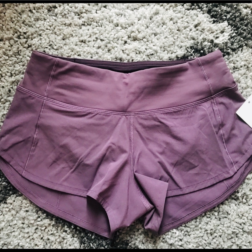 Lululemon speed up shorts smoked mulberry size 2